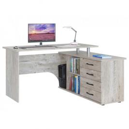 Угловой компьютерный стол со шкафом КСТ-109 Правый (Дуб Юкон)