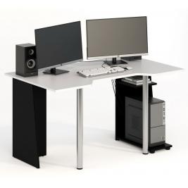 Компьютерный стол СКП-6 GL-6  черно-белый