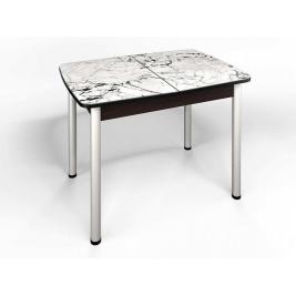 Кухонный стол Флорида СМ-1 (ноги круглые) венге/серебро