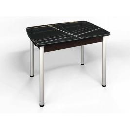Кухонный стол Флорида СМ-3 (ноги круглые) венге/серебро