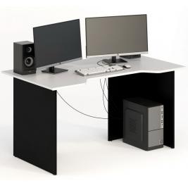 Компьютерный стол СКП-7 GL-7  черно-белый