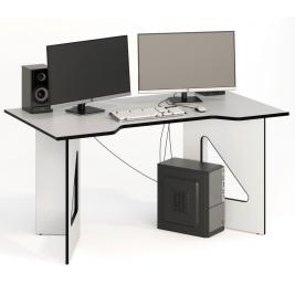 Компьютерный стол СКП-9 GL-9  белый с черным