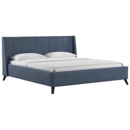 Кровать Мелисса-180 серо-синяя