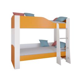 Кровать Астра-2 лайт Белый/Оранжевый
