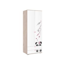Шкаф для одежды Панда-5501 дуб мария/белый