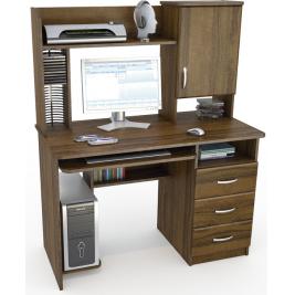 Коричневый офисный стол КлСК-3н3