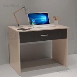 Узкий компьютерный стол с надстройкой Школьник-14